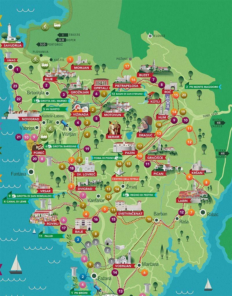 地図のクロアチアイストリア