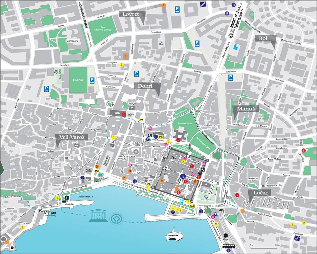 地図はクロアチアの分割