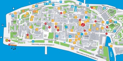 地図ザダルのクロアチア