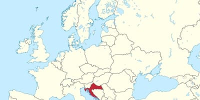 クロアチアと欧州地図