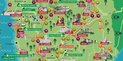 地図のクロアチアイストリア