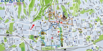 地図のクロアチアのザグレブ