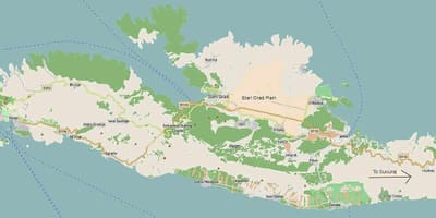 地図フヴァル島のクロアチア