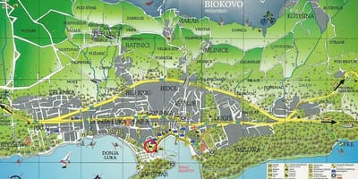 地図にマカルスカのクロアチア