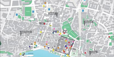地図はクロアチアの分割