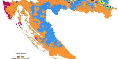 地図民族の地図をクロアチア