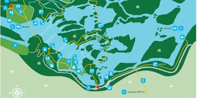 Krka国立公園クロアチアの地図